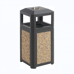 Outdoor Garbage Bin with Sands Panel 