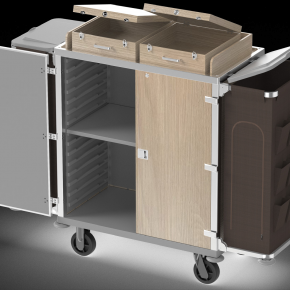  Aluminium alloy frame housekeeping trolley European brand design 