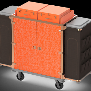  Aluminium alloy frame housekeeping trolley European brand design 