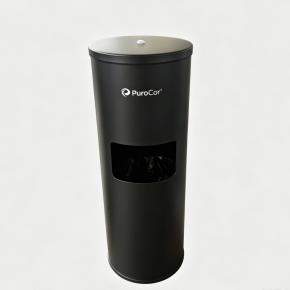 Wholesale Floor Standing Gym Wipes Dispenser with Trash Can | Fitness Center Sanitizing Stand