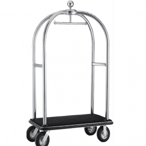 Wholesale Hotel Luggage Trolley | Custom Stainless Steel or Copper Bellman Cart for 5-Star Hotels
